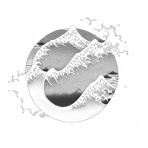 Surf Wave Hokusai Katana