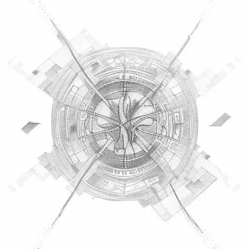 A Series Of Interconnected Arrows Forming A Globe