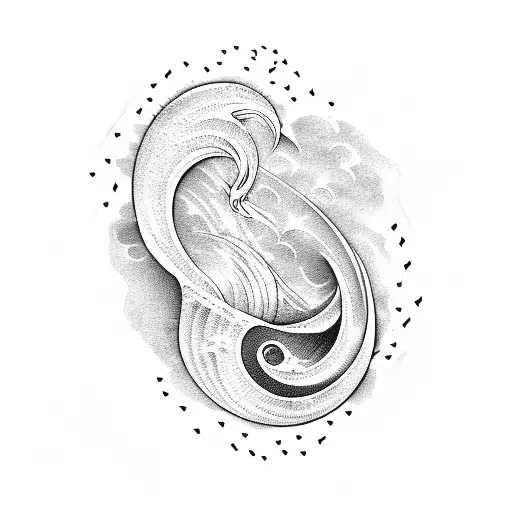 Wave Combined With A Music Sheet