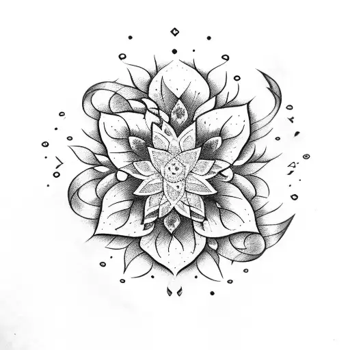 Flowers On A Sword In Arabic Style