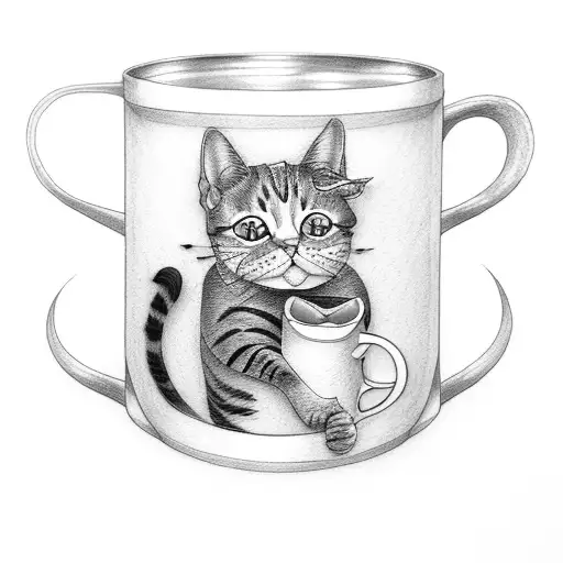 Cat In Mug