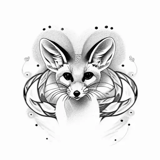 Fennec Fox Black And White