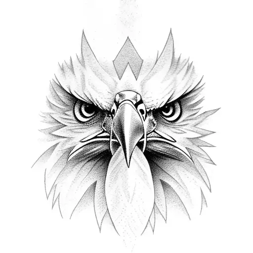 Eagle With Lines Going Up Forearm