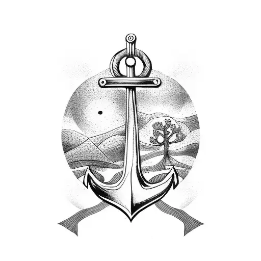Anchor With Tree Of Life