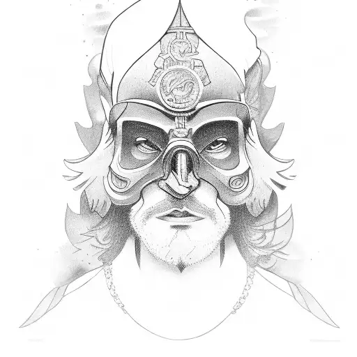 Gangster Guy With The Letterings Saint In The