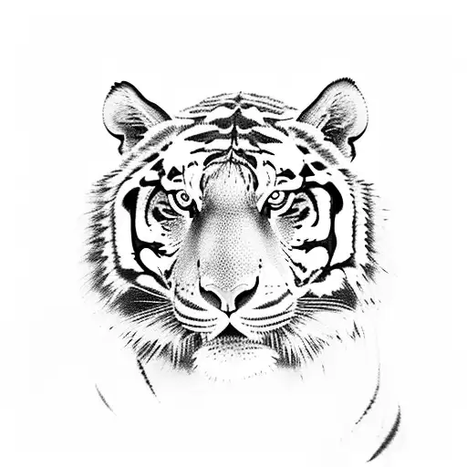 Two Tigers And A Horse