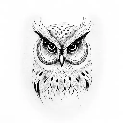 Owl On Forearm Sleeve