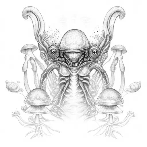 Alien With Mushrooms