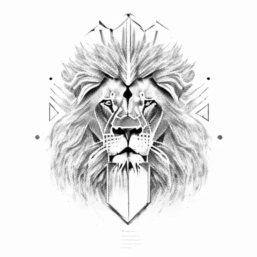 Lion And Spartan Warrior