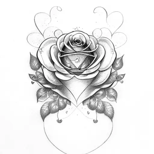 Heart With Butterfly Rose