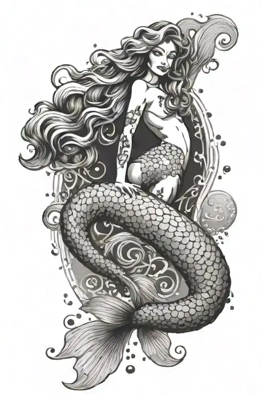 Mermaid With Bushy Tail