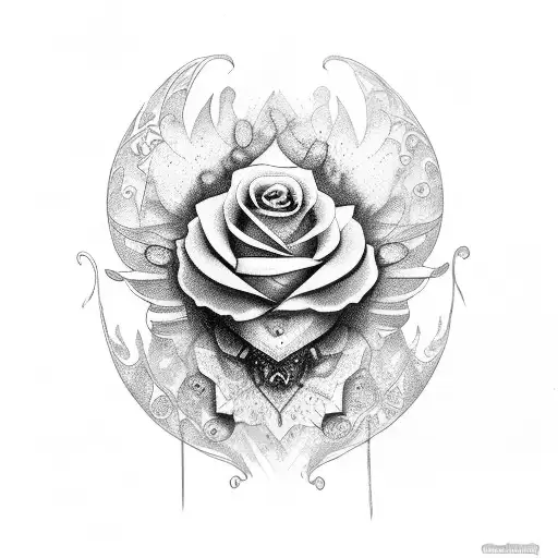 Butterfly Rose With Lion