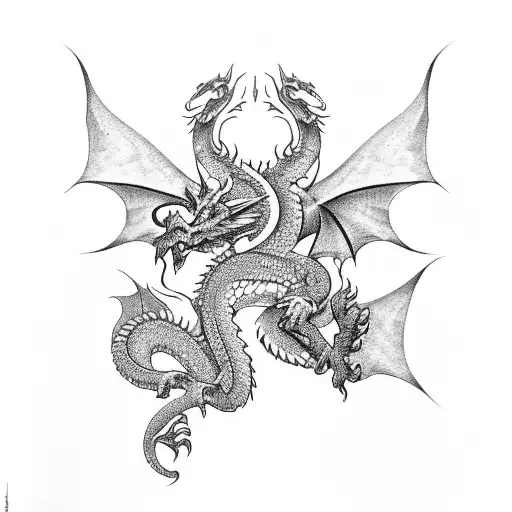 Dragon With Crosses