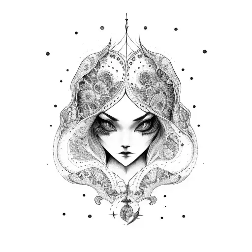 Feminine Sleeve With Anxiety Girl