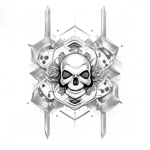 A Game Controller Wrapped Around A Skull