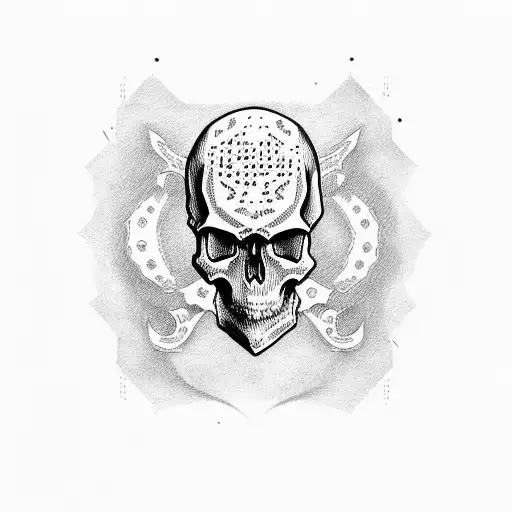 Skull And Text