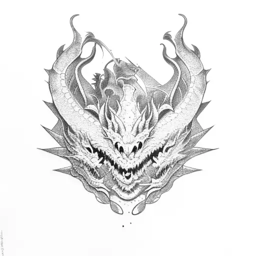 Dragon Who Look Friendly In A Minimalistic Design