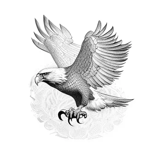 Eagle Standing On An Open Bird Cage