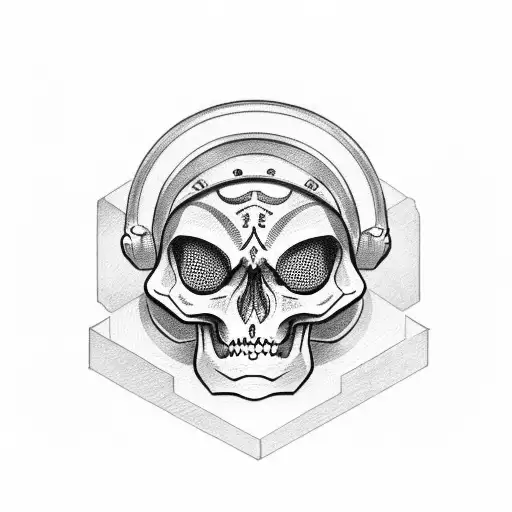 Skeleton Wearing Soldier Helmet