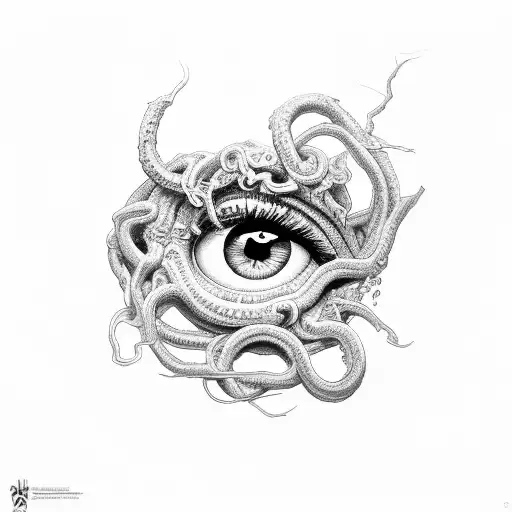 Medusa With A Man Eyes Banded