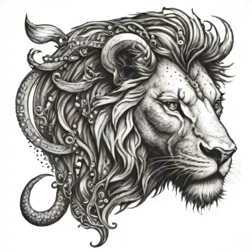 Lion And Bull As An Arm Ring