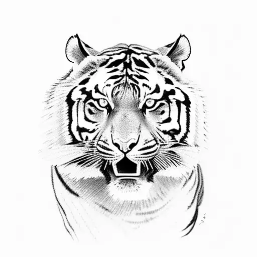 A Fierce Tiger Driving A Vintage Car