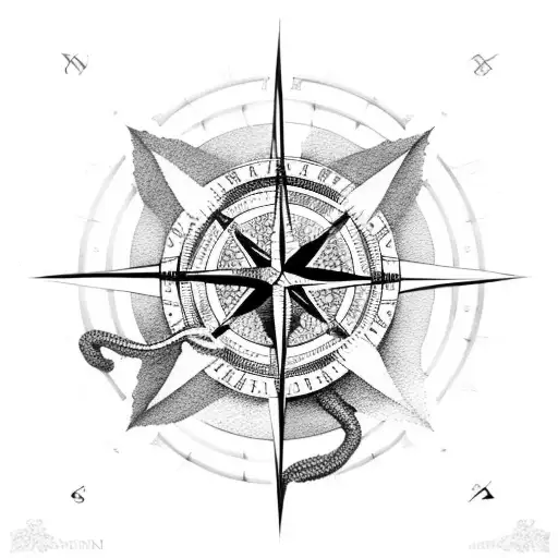 Compass With Dragon