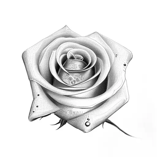 Broken Watch With A Rose