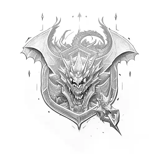 Heroes Of The Storm Logo Inside A Dragon