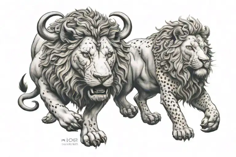 Bull And Lion