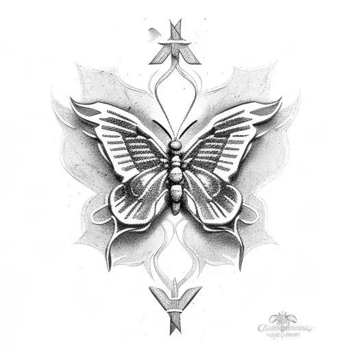 Christian Cross With Olive Leafs And A Butterfly Eagle