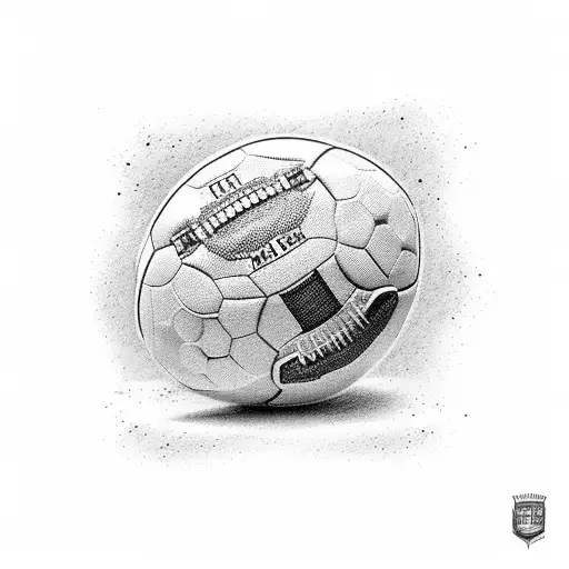 Hustler Kicking A Football With St Lucia Scenery