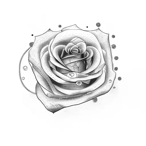 Design A Dotwork Tattoo Of A Rose Intertwined With A Brain
