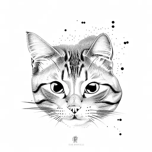 A Minimalist Representation Of A Cat In Motion