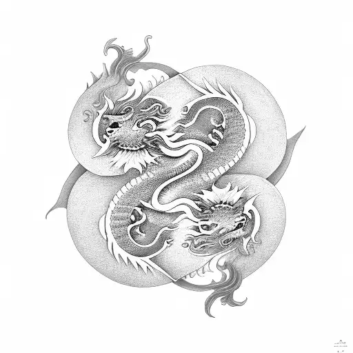 Happy Dragon Yin Yang