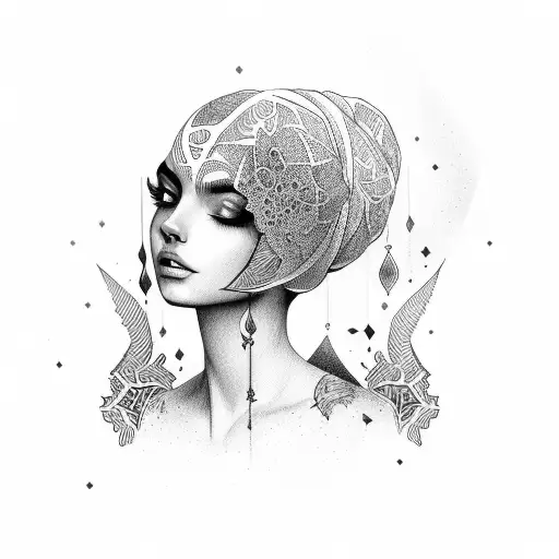 Spanish Girl With Arabic Words