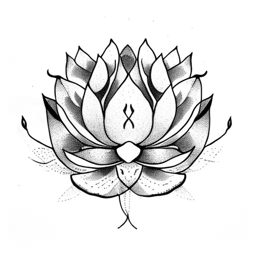 Wild Lotus Flower With Vine