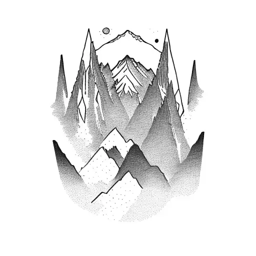 1 Big Mountain With 5 Others Mountains