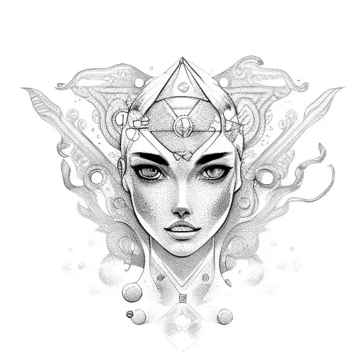 Aquarius Woman On Chest