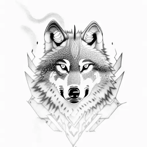 A Wolf In A Big Strong Flame Like Super Syan