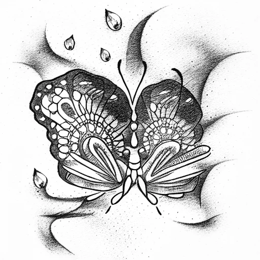 Sitting Baby With Butterfly