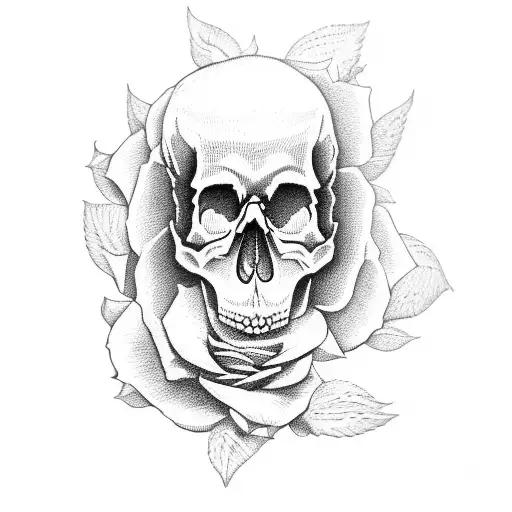 Skull With Roses
