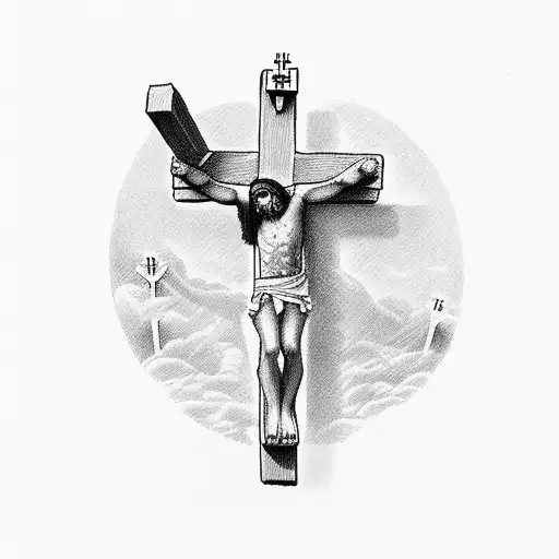 Jesus Falling Under The Cross On His Way To Crucifixion