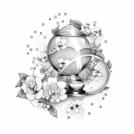 Cherry Blossom With Hourglass