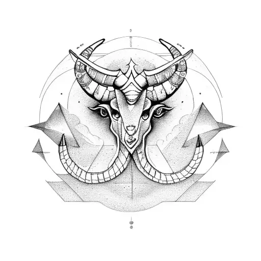 Capricorn Sign With Hidden Letters T S 4