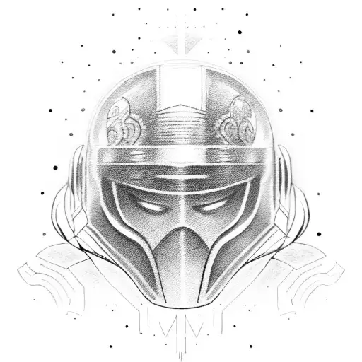 Spartan Helmet With Glowing Eyes