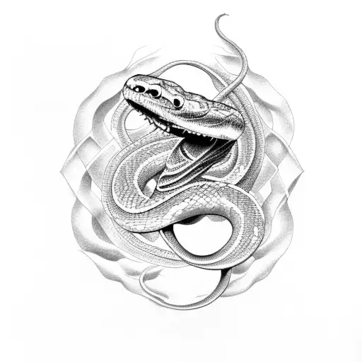 Snake Comming Out Of A Mens Head