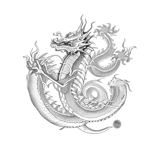 Dragon Who Looks Like Shenron With Japanese Elements