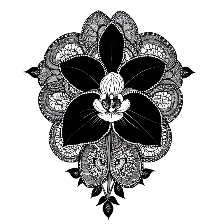 Orchidea Mandala Design Incorporating