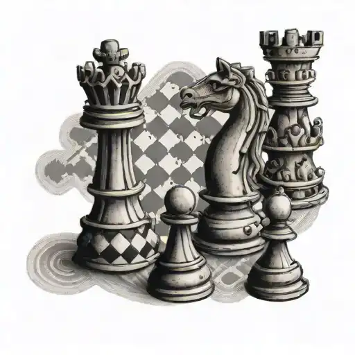 Chess Pieces In A Fierce Mma Battle